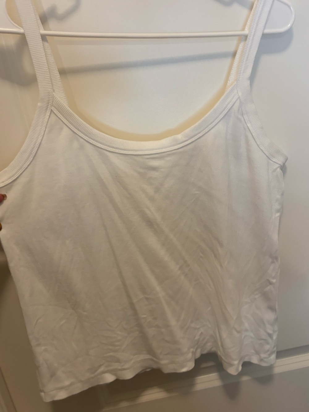 Marine Layer Classic White Ribbed Scoop Tank